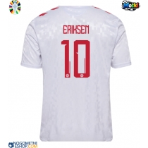 Moški Nogometni dresi Danska Christian Eriksen #10 Gostujoči EP 2024 Kratek Rokav